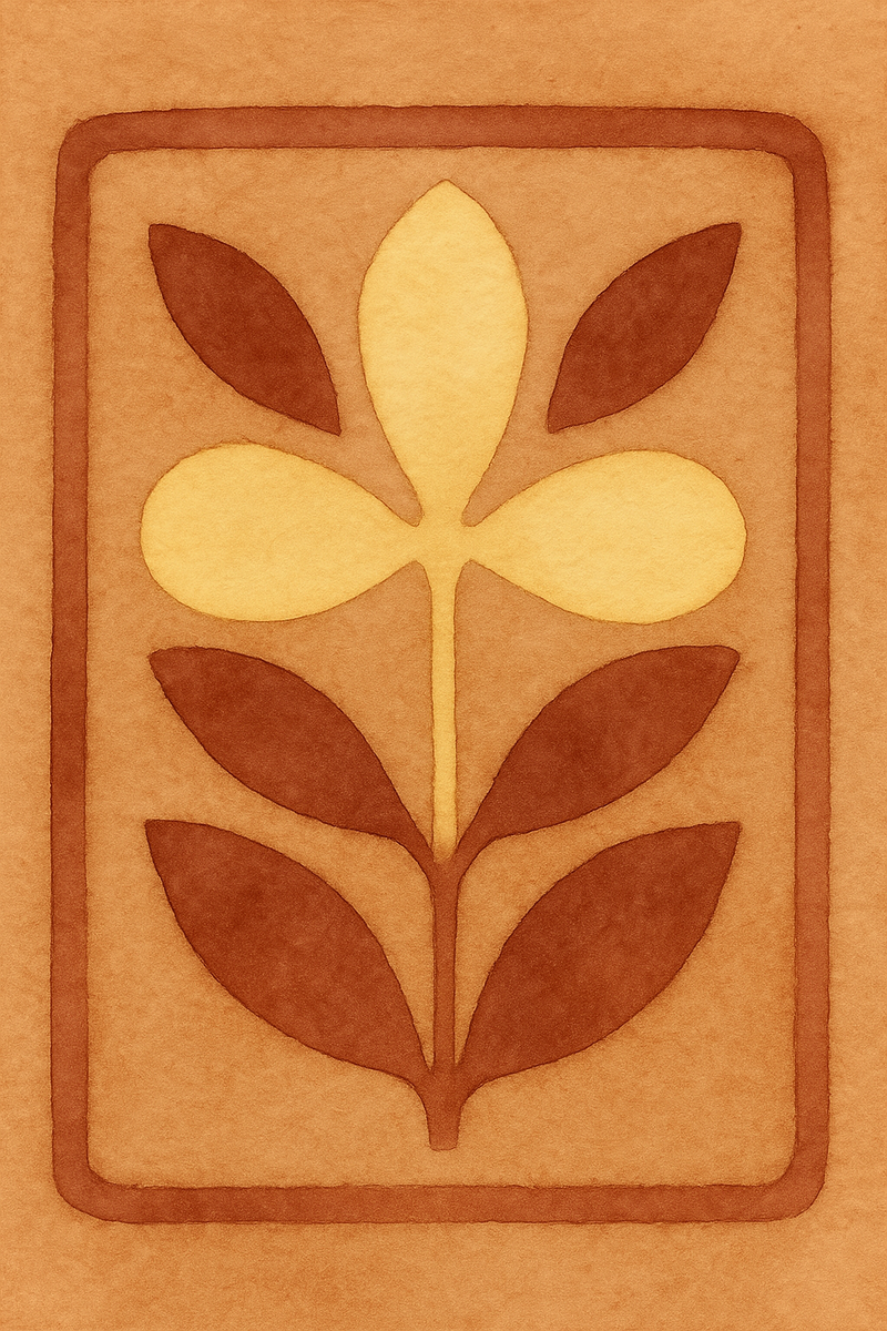 Nordic Bloom Tile — Scandi Clay Print I