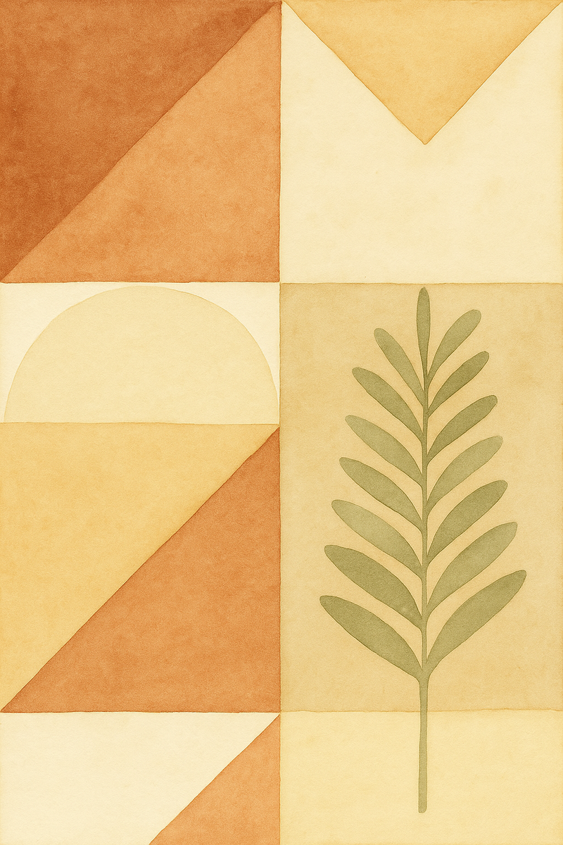 Terracotta Geometry — Scandi Clay Prints II