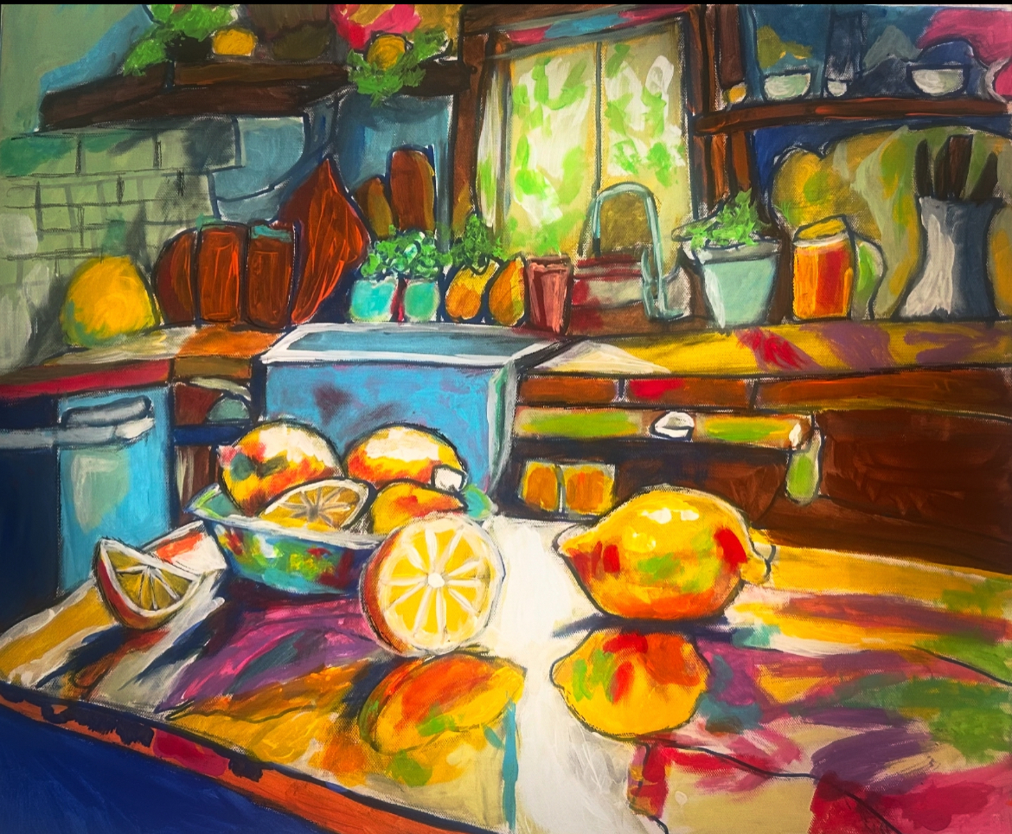 Lemons in kitchen